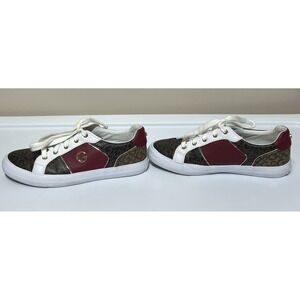 G by Guess Los‎ Angeles Red/Brown/Gold Sneakers Women's Size 7.5 M